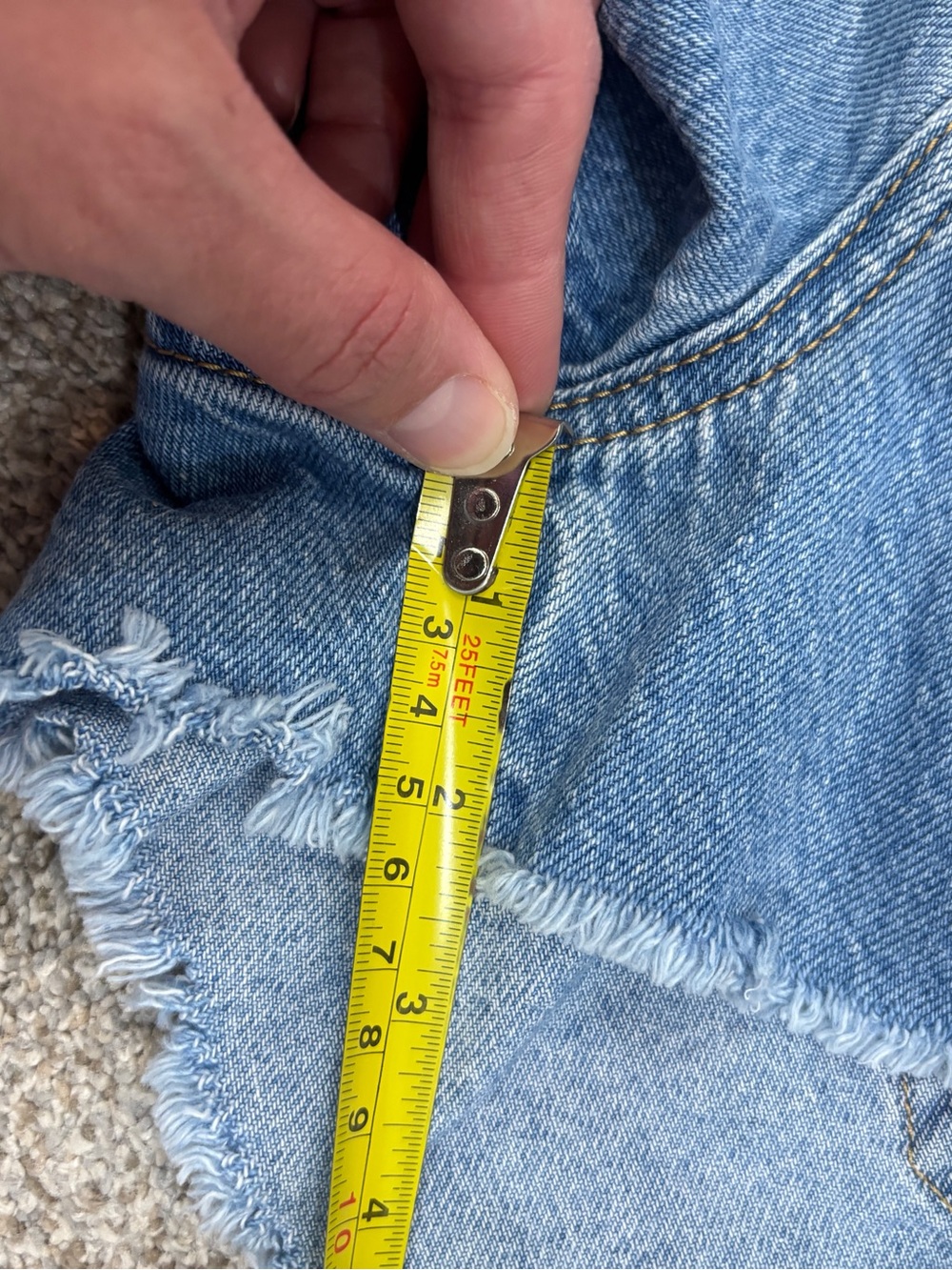Levi's Premium Button Fly Ribcage Shorts Cutoff Button Fly 28 - Picture 8 of 13